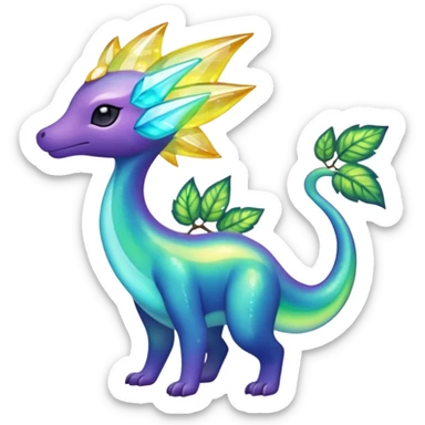 Elemental Vinyl Winey Winery Exotic Tropical Celestial Sparky Fierce Viney Vinal Dusky Aurorus-Amaura-Auroras-Pokémon-Fakémon-creature sticker