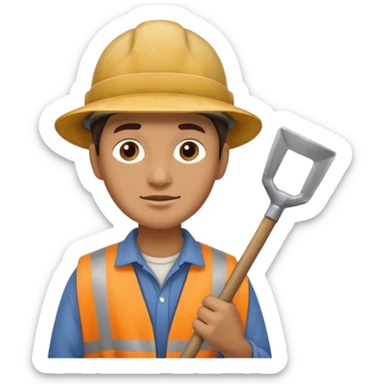 Field Digger with Shovel from Archaeology Team sticker