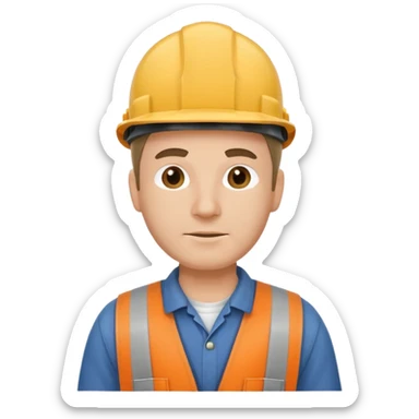 factory worker man  sticker