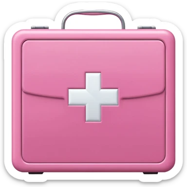 
pink first aid kit cabinet front glass sticker