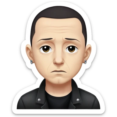 chester bennington sad sticker