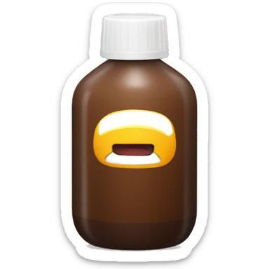 brown gel bottle sticker