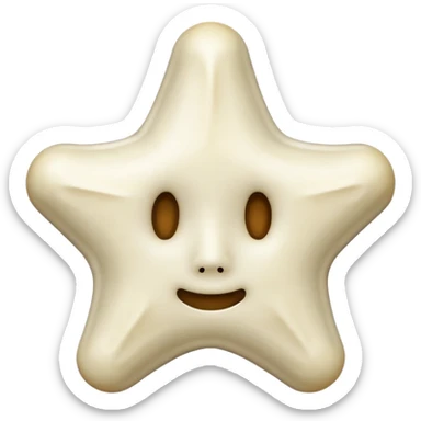 starshape made of bone. no face . no outer ridge sticker
