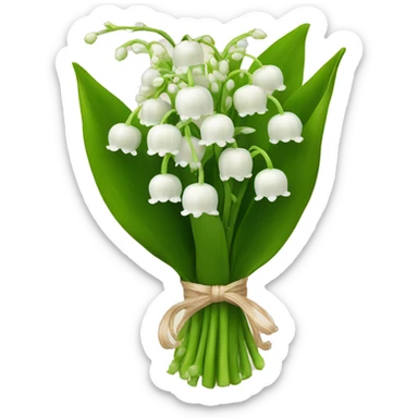 lily of the valley bouquet sticker
