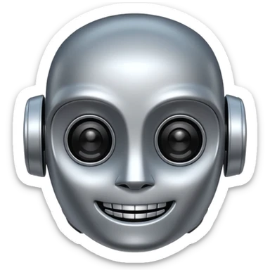 I want an AI related emoji which represents a chat bot assistant. sticker