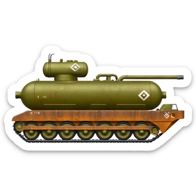 create an ultra realistic american modern spg tanker sticker