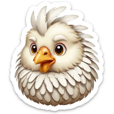 create a series of emojis using a Polish Hen as a cartoon character sticker