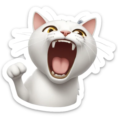 shouting cat sticker