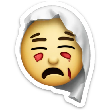 crying emoji with broken heart in pain sticker