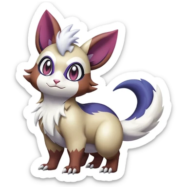 ShinyFurret-Absol-Noibat-Noivern-Hybrid (Full body) sticker