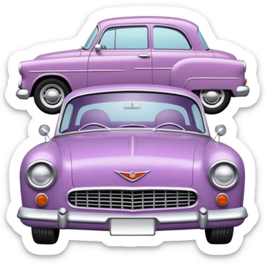 Mauve cars at drive in movies sticker