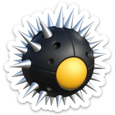 ball with spikes on it sticker