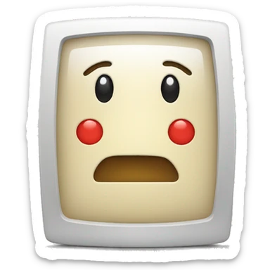 computer with chinese face sticker