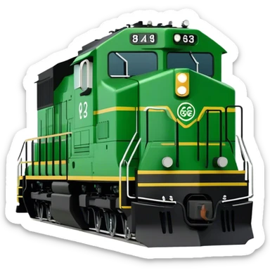 Locomotive (Freight) - GE ES44AC (Model Year: 2021) (Iconic colour: Green and black) sticker