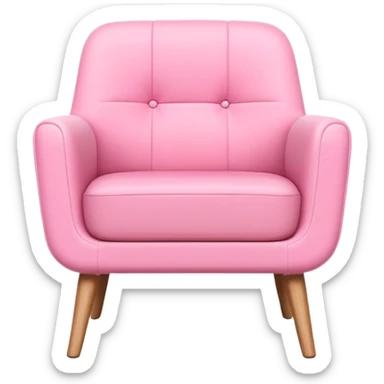 pink scandinavian chair sticker