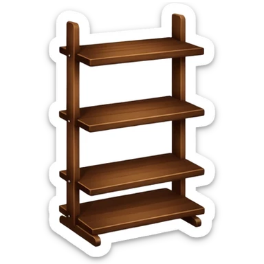 a small stand with three horizontal shelves (distinct from a rack) sticker