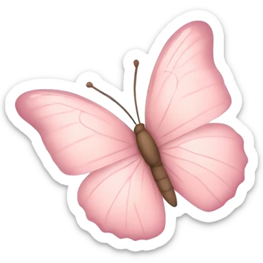 Soft Light pink butterfly sticker