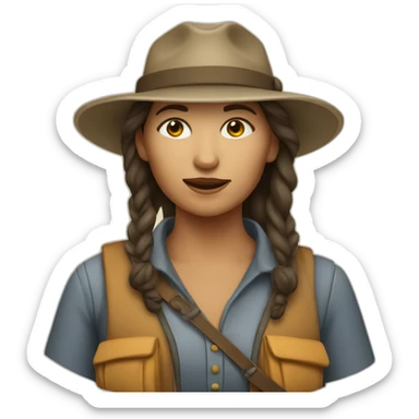 female archaeological prospector sticker