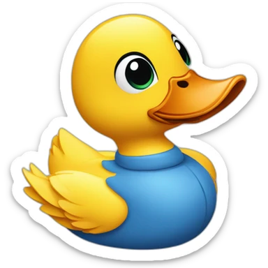Un canard amoureux sticker