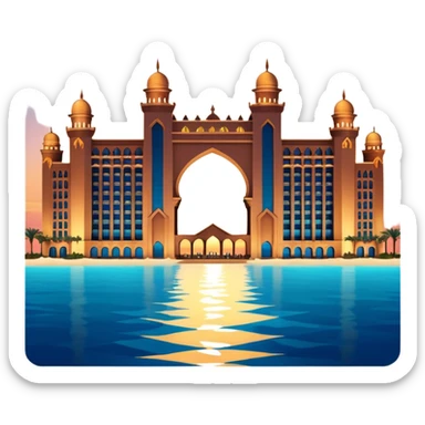 Atlantis the Palm Dubaï at sunset sticker