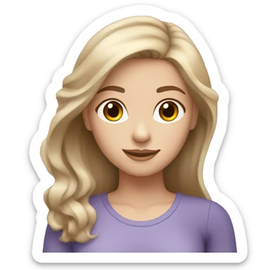 White beauty girl with light brown hair Pilates  sticker