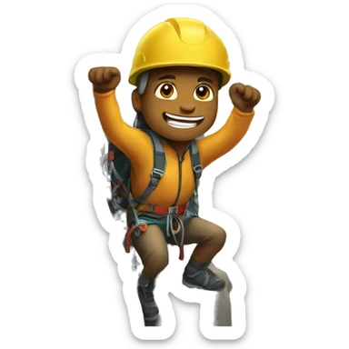 climb mountain sticker