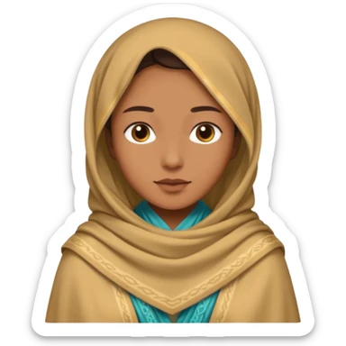 zimbabwe, light brow., 
shawl, kort sticker