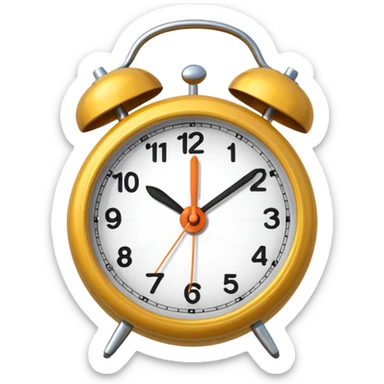 alarm clock set to 11 AM sticker