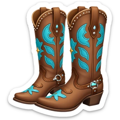 cowgirl boots cute sticker