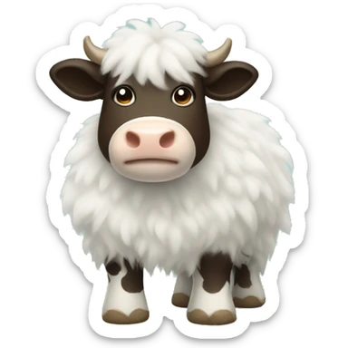 Fluffy cow  sticker