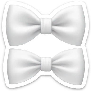 White bow on white bow sticker