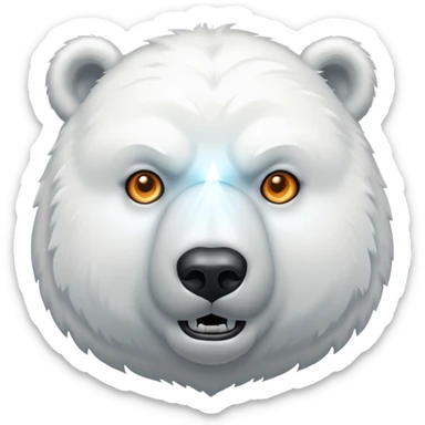 Create a polar bar shooting lasers out of its eyes sticker