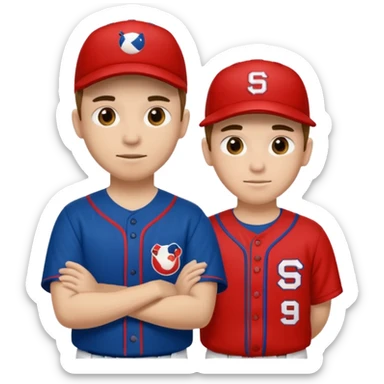 quiero dos equipos enemigos de baseball  sticker