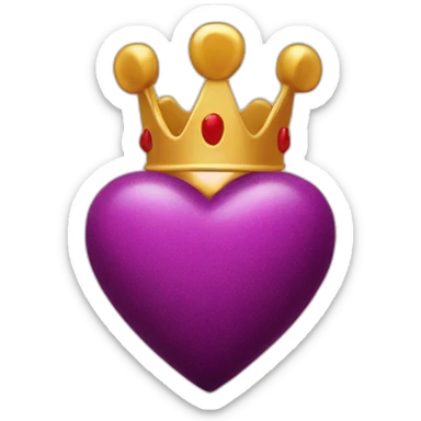 Corazon con una corona sticker