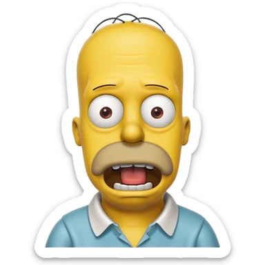 Acid tab Homer Simpson  sticker