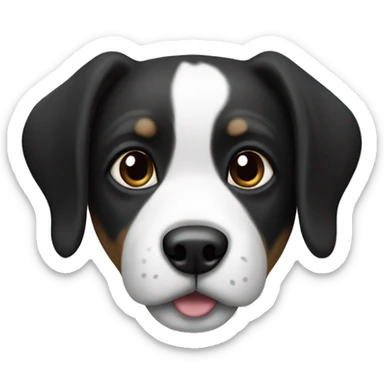 dog white and black  sticker