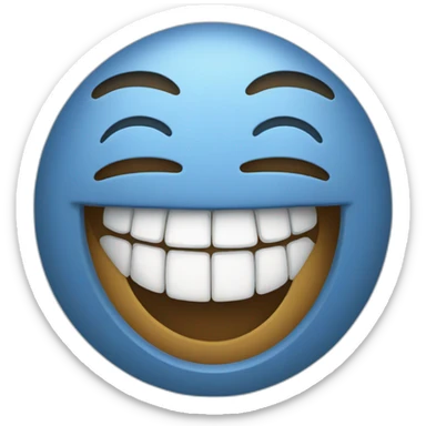 Happy face with braces sticker