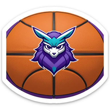 Charlotte hornets basketball sticker