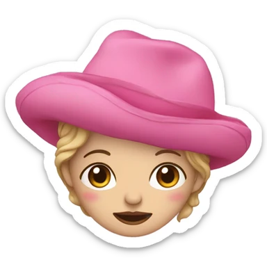 un cerecho de caricatura, con capa y muy fuerte en colore rosas sticker