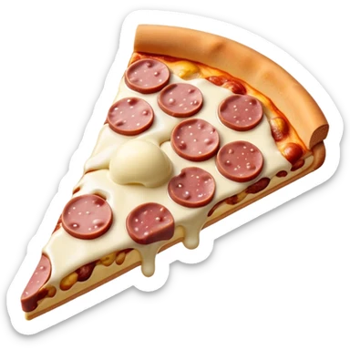 Melted spam meat ice cream pizza slice sticker