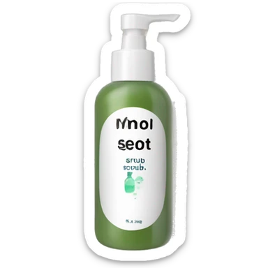 bottle of scalp scrub with label sticker