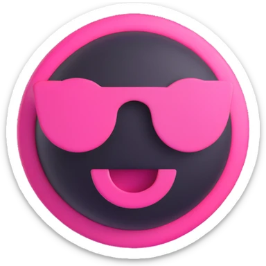 Blackpink inspired icon, pink and black, modern pop look, 3D Emoji style sticker