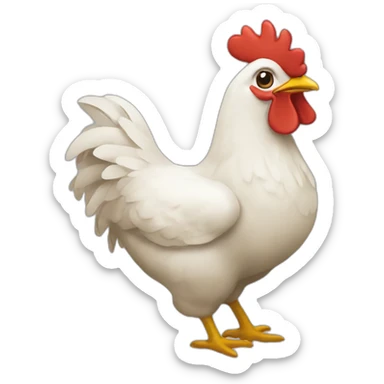 chiken with planing sticker