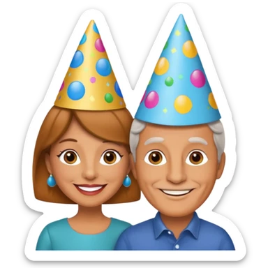 Maak een beeld voor een 50 jarig jubileum  voor "Roos en Patrick" sticker