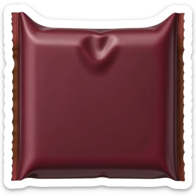 chocolate bar in burgundy paper sticker
