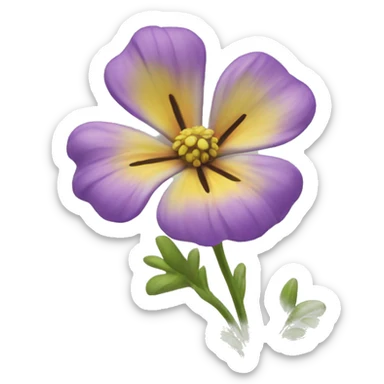 realistic wild flower sticker