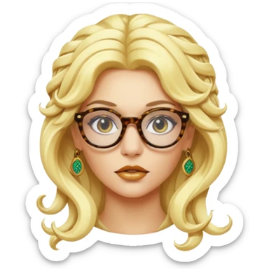 blondie Medusa Versace with glasses  sticker