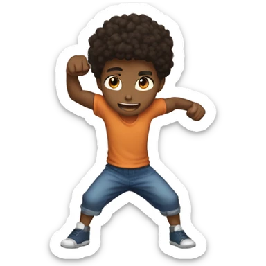 The boy fighting for him sis sticker