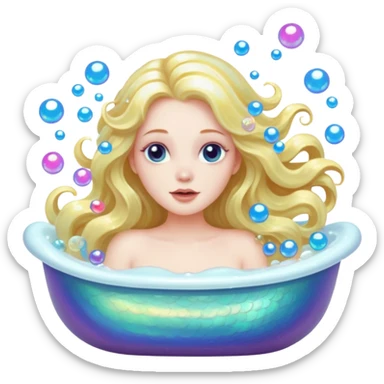 Siren in the bathtub sticker