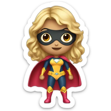 superhero girl sticker